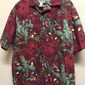 Windham Pointe Hawaiian Style Holiday Shirt Size Large